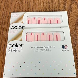 Color Street Pink Outside The Box RETIRED- set of 2